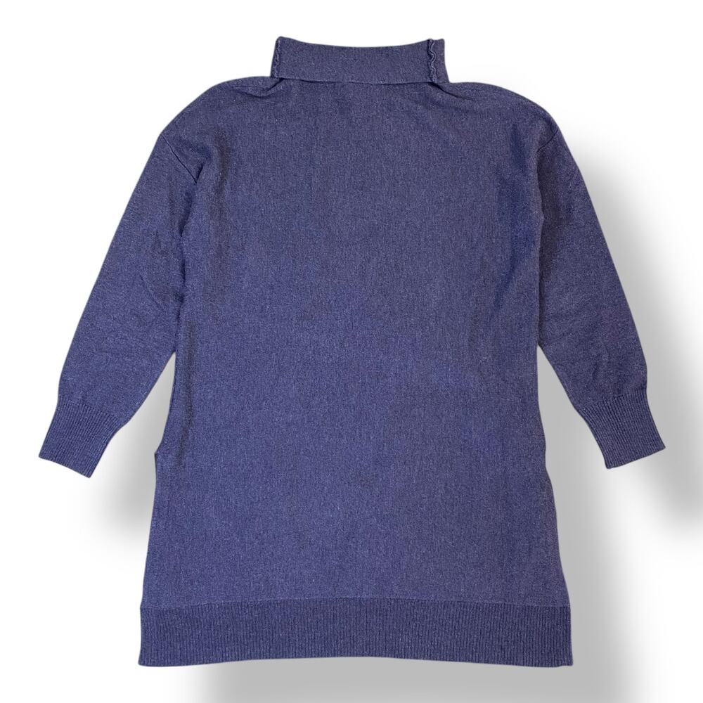 Soft Surroundings Mock Neck Long Sleeve Tunic Sweater Womens Size M Purple‎
